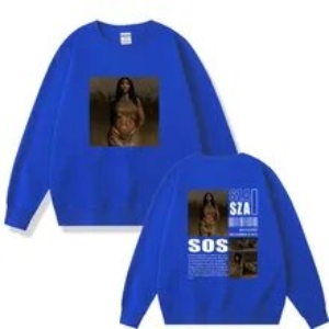 Blue SZA Merch SOS Album Sweatshirt