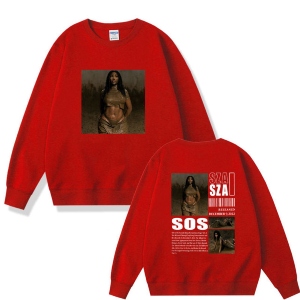 SZA Merch SOS Album Red Sweatshirt