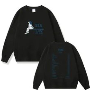 Black SZA Merch Good Days Double Sided Sweatshirt