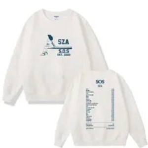SZA Merch White Good Days Double Sided Sweatshirt