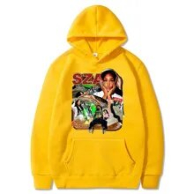 SZA Merch Yellow Good Days Graphics Hoodie SZA Merch Yellow Good Days Graphics Hoodie