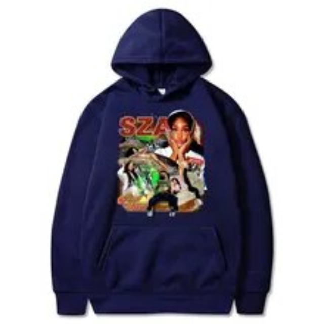 SZA Merch Blue Good Days Graphics Hoodie SZA Merch Blue Good Days Graphics Hoodie