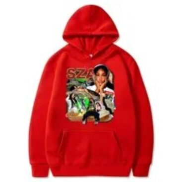 SZA Merch Red Good Days Graphics Hoodie