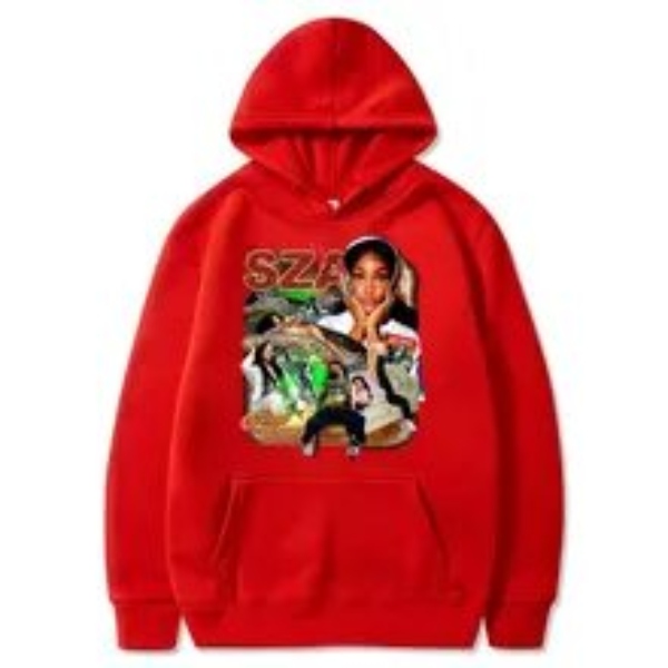 SZA Merch Red Good Days Graphics Hoodie SZA Merch Red Good Days Graphics Hoodie