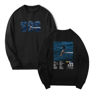 SZA Merch S.O.S Black Sweatshirt