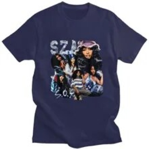 SZA Merch SOS Music Album Blue Tee