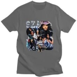 SZA Merch SOS Music Album Gray Shirt
